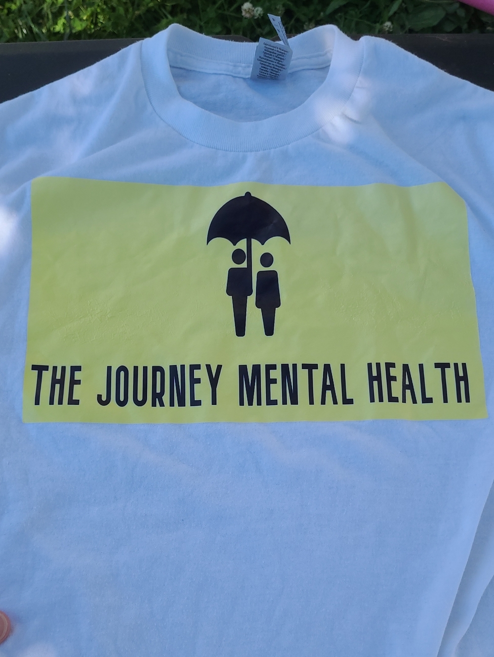 The Journey Mental Health Graphic T-Shirt White Small